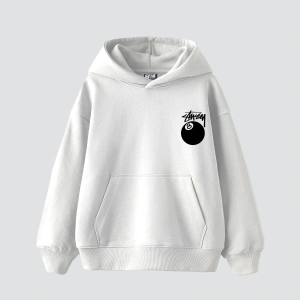 Sts. Eight Ball Baskılı Oversize Unisex Beyaz