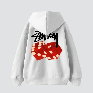 Sts Red Dıce Baskılı Oversize Unisex Beyaz