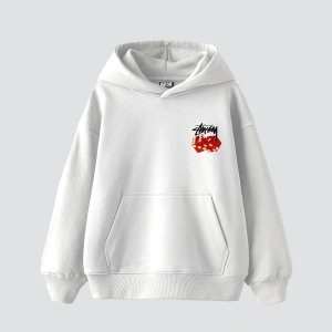 Sts Red Dıce Baskılı Oversize Unisex Beyaz