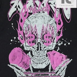 Studio Chunk Erkek Kafatası ve Mektup Grafik Damla Omuz Tişört