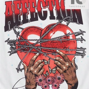 Studio Chunk Erkek Pamuk Harfli ve Kalpli Tişört