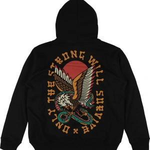 Survive Siyah Oversize Unisex Kapüşonlu Sweatshirt Hoodie