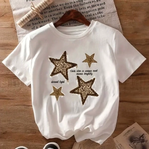 Süt İpek Normal Tişört, Minimalist Moda Günlük Giyim