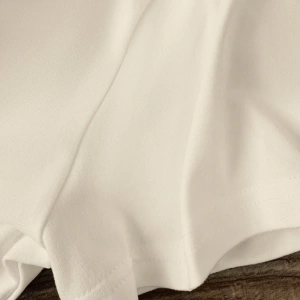 Süt İpek Normal Tişört, Minimalist Moda Günlük Giyim