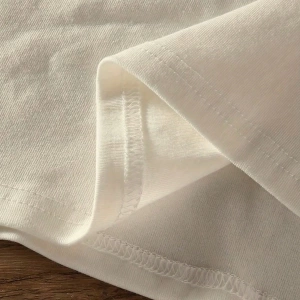 Süt İpek Normal Tişört, Minimalist Moda Günlük Giyim