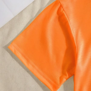 Süt İpek Normal Tişört, Minimalist Moda Günlük Giyim