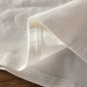 Süt İpek Normal Tişört, Minimalist Moda Günlük Giyim