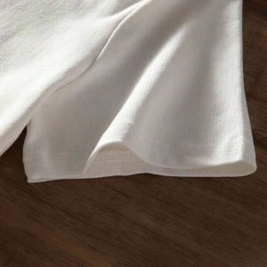 Süt İpek Normal Tişört, Minimalist Moda Günlük Giyim