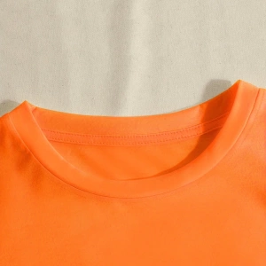Süt İpek Normal Tişört, Minimalist Moda Günlük Giyim