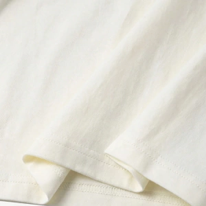 Süt İpek Normal Tişört, Minimalist Moda Günlük Giyim