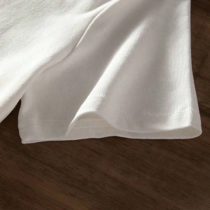 Süt İpek Normal Tişört, Minimalist Moda Günlük Giyim