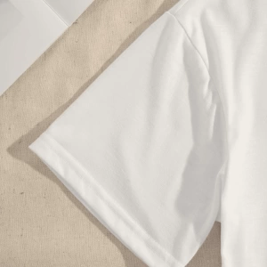 Süt İpek Normal Tişört, Minimalist Moda Günlük Giyim
