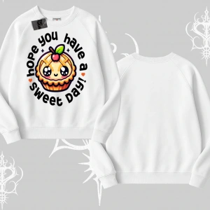 Sweet Day Cupcake Baskılı Biskilet Sweatshirt