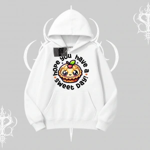 Sweet Day Cupcake Baskılı Kapşonlu Sweatshirt