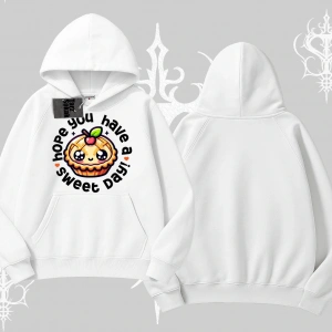 Sweet Day Cupcake Baskılı Kapşonlu Sweatshirt