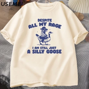 T-Shirt Komik Kaz Tshirt Pamuk Kısa