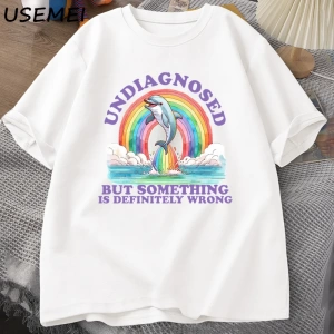 Tanısız Ama Kesinlikle Yanlış Bir Şey T-Shirt Vintage erkek Giysileri Yaz Pamuk Kısa Kollu T  2850