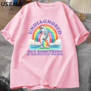 Tanısız Ama Kesinlikle Yanlış Bir Şey T-Shirt Vintage erkek Giysileri Yaz Pamuk Kısa Kollu T  2850