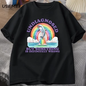 Tanısız Ama Kesinlikle Yanlış Bir Şey T-Shirt Vintage erkek Giysileri Yaz Pamuk Kısa Kollu T  2850