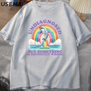 Tanısız Ama Kesinlikle Yanlış Bir Şey T-Shirt Vintage erkek Giysileri Yaz Pamuk Kısa Kollu T  2850