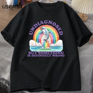 Tanısız Ama Kesinlikle Yanlış Bir Şey T-Shirt Vintage erkek Giysileri Yaz Pamuk Kısa Kollu T 2850