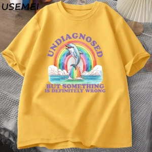 Tanısız Ama Kesinlikle Yanlış Bir Şey T-Shirt Vintage erkek Giysileri Yaz Pamuk Kısa Kollu T  2850