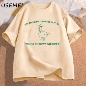 Tanrının Silliest asker baskılı tişört erkekler kadınlar Fuuny tanrı onun zorlu savaşlar Tsh 3052