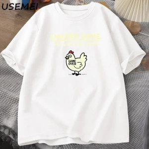 Tavuk Oyunu Tavukya Bakmayın Komik T Shirt Pamuk Kısa Kollu O Boyun Grafik Tees Erkek Tasarım 2813