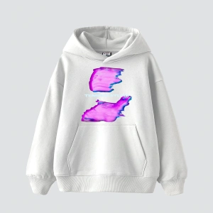 Temperature Baskılı Oversize Unisex Beyaz