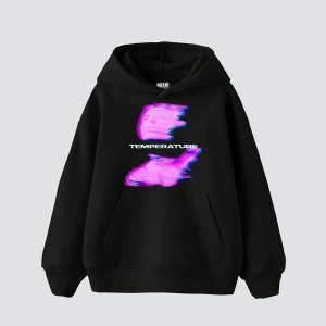 Temperature Baskılı Oversize Unisex Beyaz