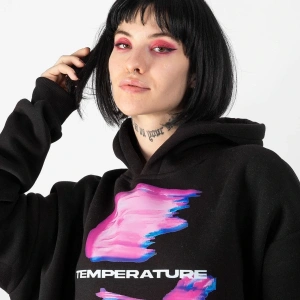 Temperature Baskılı Oversize Unisex Beyaz