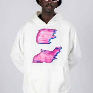 Temperature Baskılı Oversize Unisex Beyaz