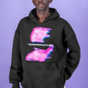 Temperature Baskılı Oversize Unisex Beyaz