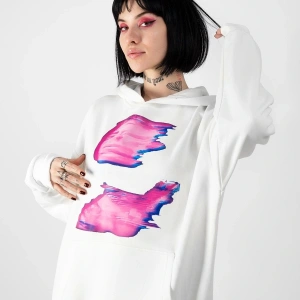 Temperature Baskılı Oversize Unisex Beyaz