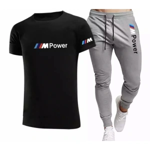 Ter Tutmayan %100 Pamuk Bmw Baskılı Kısa Kollu Yazlık Oversize Erkek Eşofman Takımı