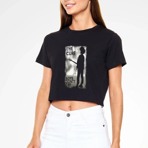 The Cure Siyah Crop Top Tişört