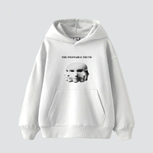 The Ineffable Truth Baskılı Oversize Unisex Premium Beyaz