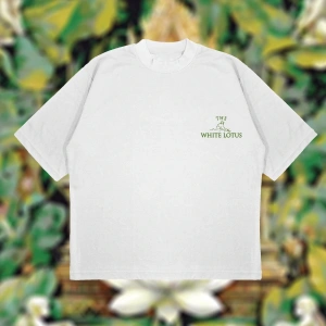The White Lotus Oversize Unisex Pamuklu Nefes Alan Kalın Kumaşlı