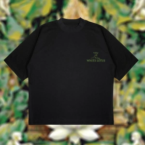 The White Lotus Oversize Unisex Pamuklu Nefes Alan Kalın Kumaşlı