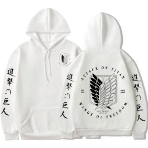 Titan Grafik Logo Baskılı Kapüşonlu Svetşört 14775 Beyaz