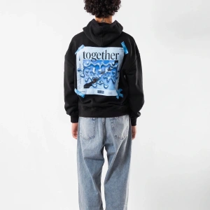 Together Baskılı Oversize Unisex Beyaz