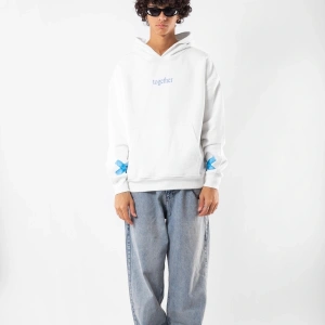 Together Baskılı Oversize Unisex Beyaz