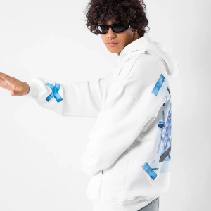 Together Baskılı Oversize Unisex Beyaz