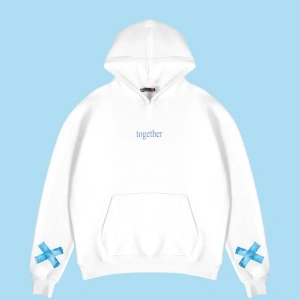 Together Baskılı Oversize Unisex Beyaz