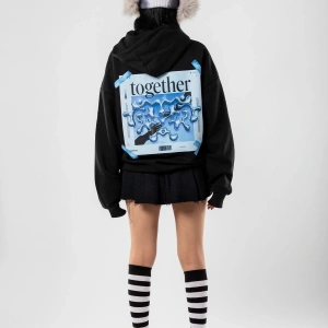 Together Baskılı Oversize Unisex Beyaz