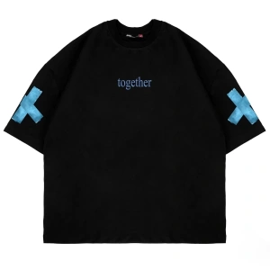 Together Sırt Baskılı Oversize Unisex Beyaz