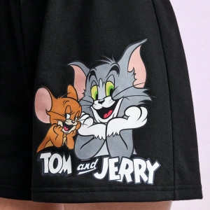 TOM & JERRY X Karikatür Mektup Baskılı Şort