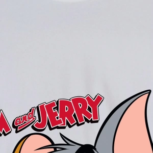 TOM & JERRY X SHEIN Erkek Yaz Rahat Karikatür Kedi Baskılı Kısa Kollu Tişört