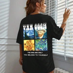 TOM & JERRY X Sloganlı ve Karikatür Grafikli Düşük Omuzlu Oversize Tişört