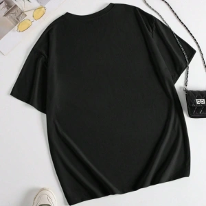 TOM & JERRY X Sloganlı ve Karikatür Grafikli Düşük Omuzlu Oversize Tişört